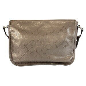 Gucci brown Imprime GG metallic bag shoulder messenger